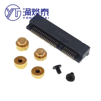 

YYT MINI PCIE socket msata connector slot card socket 52P 4.0H/5.2H/5.6H/8.0H/9.0H connector copper pillar bracket