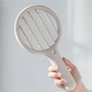 

3500V Electric Mosquito Fly Swatter Mini Hand Held Mosquito Killer Racket Bug Zapper Insect Trap USB Rechargeable Pest Control