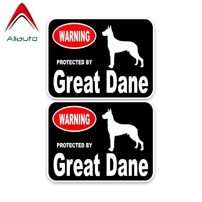 Aliauto 2 X интересные Предупреждение ющие автомобильные наклейки Great Dane Guard собака
