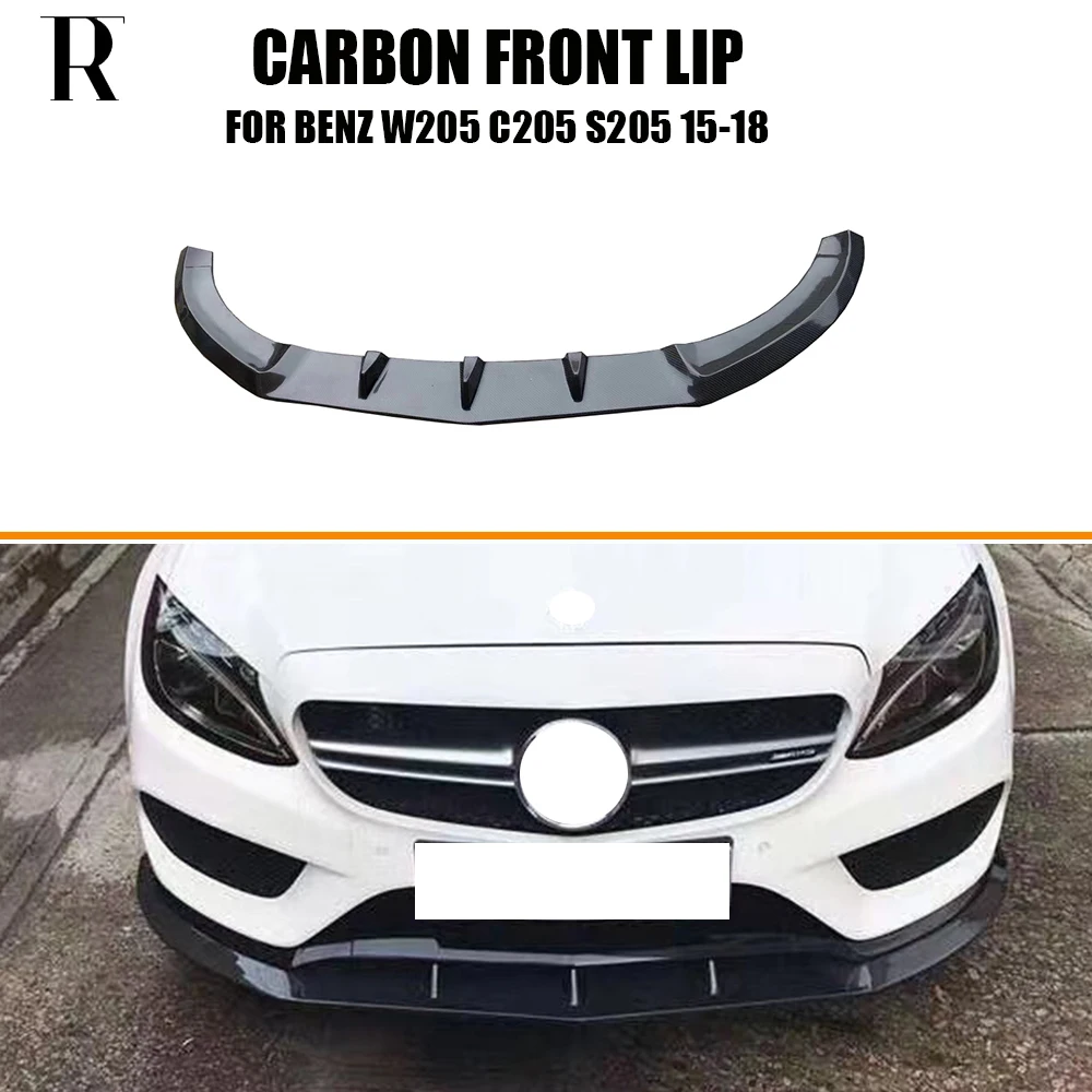 PSM Style Carbon Fiber Front Bumper Chin Lip for W205 C205 S205 C180 C200 C300 C400 C450 &amp C43 AMG 2015 - 2018 ( not C63 ) | Автомобили