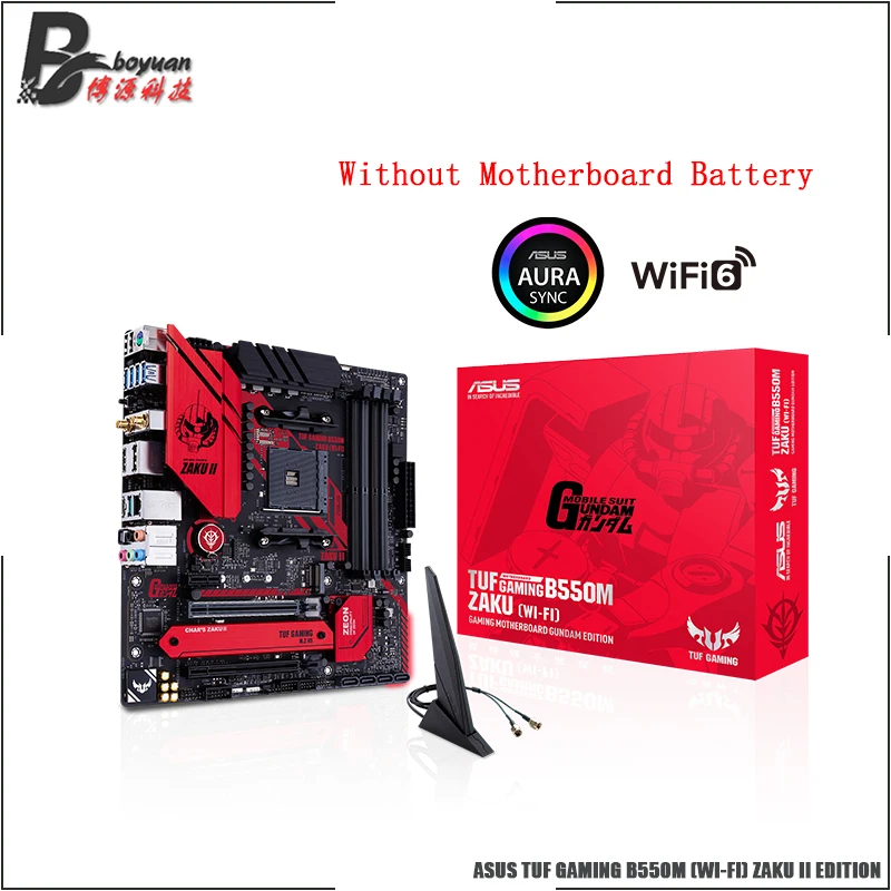 ASUS TUF GAMING B550M (WI-FI) ZAKU II EDITION Micro-ATX B550M AMD B550 DDR4 4600(OC) MHz 128G M.2 SATA  Socket AM4 CPU