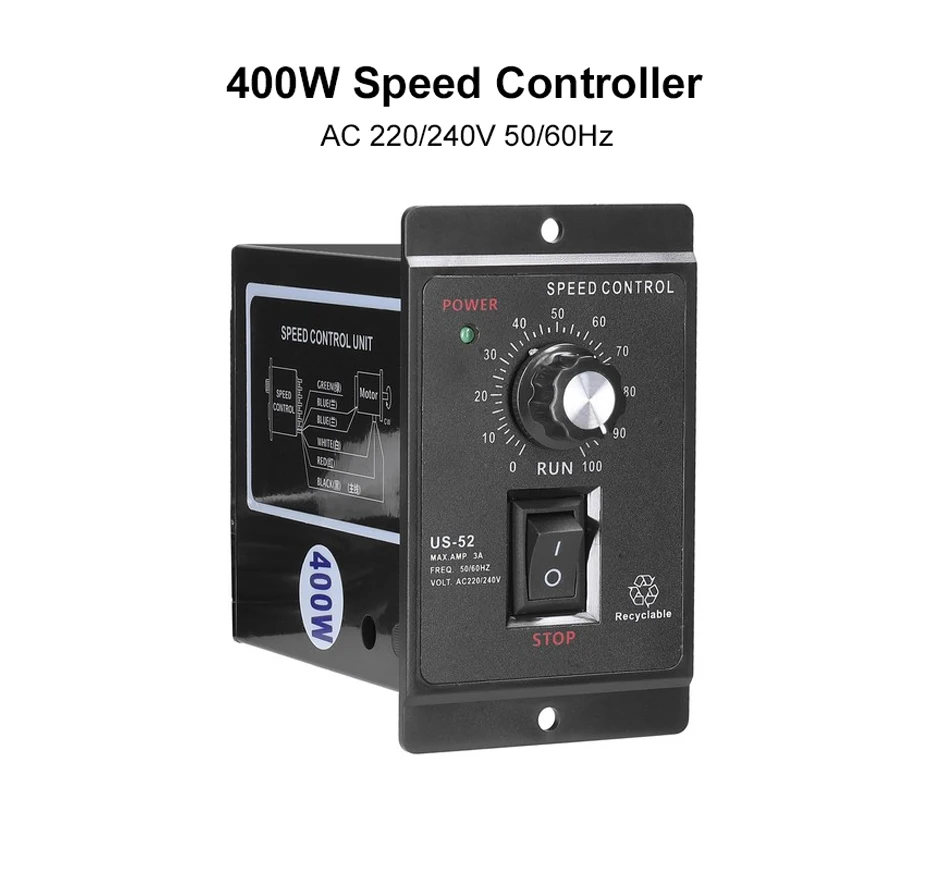 Electrical DIN Mount Mini AC Motor Speed Controller 220V/240V 
