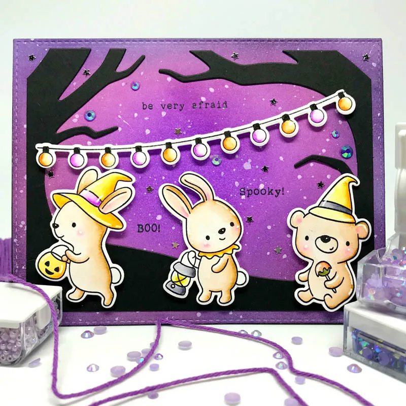 Joy Interaction Small Animal Cartoon Hippo Bee Cow Cow Fox Butterfly Bunny Clear Stamps For DIY Scrapbooking Card Making