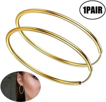 

Lvcky 925 Sterling Silver Hoops Diamond Cut Round Circle Lightweight Hoop Earrings Gifts for Women Girl（Glossy/18k Gold）
