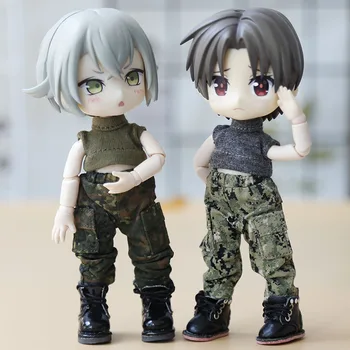 New OB11 Bjd Doll Clothes Jungle camouflage pants Pant for ob11,obitsu11,Molly, 1/12bjd doll accessories Clothing bjd T-shirt 1