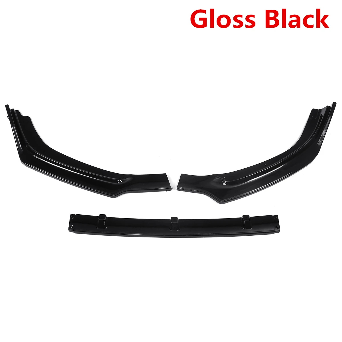 3 шт углеродного волокна вид/Черный Автомобильный передний бампер сплиттерная губа диффузор спойлер тела комплект для Toyota для Highlander - Цвет: Gloss Black
