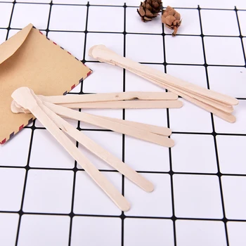 

10Pcs/Pack Wood Disposable Sticks Tongue Depressor Spatula Bamboo Sticks Body Hair Removal Stick Wax Waxing Beauty Toiletry Kits