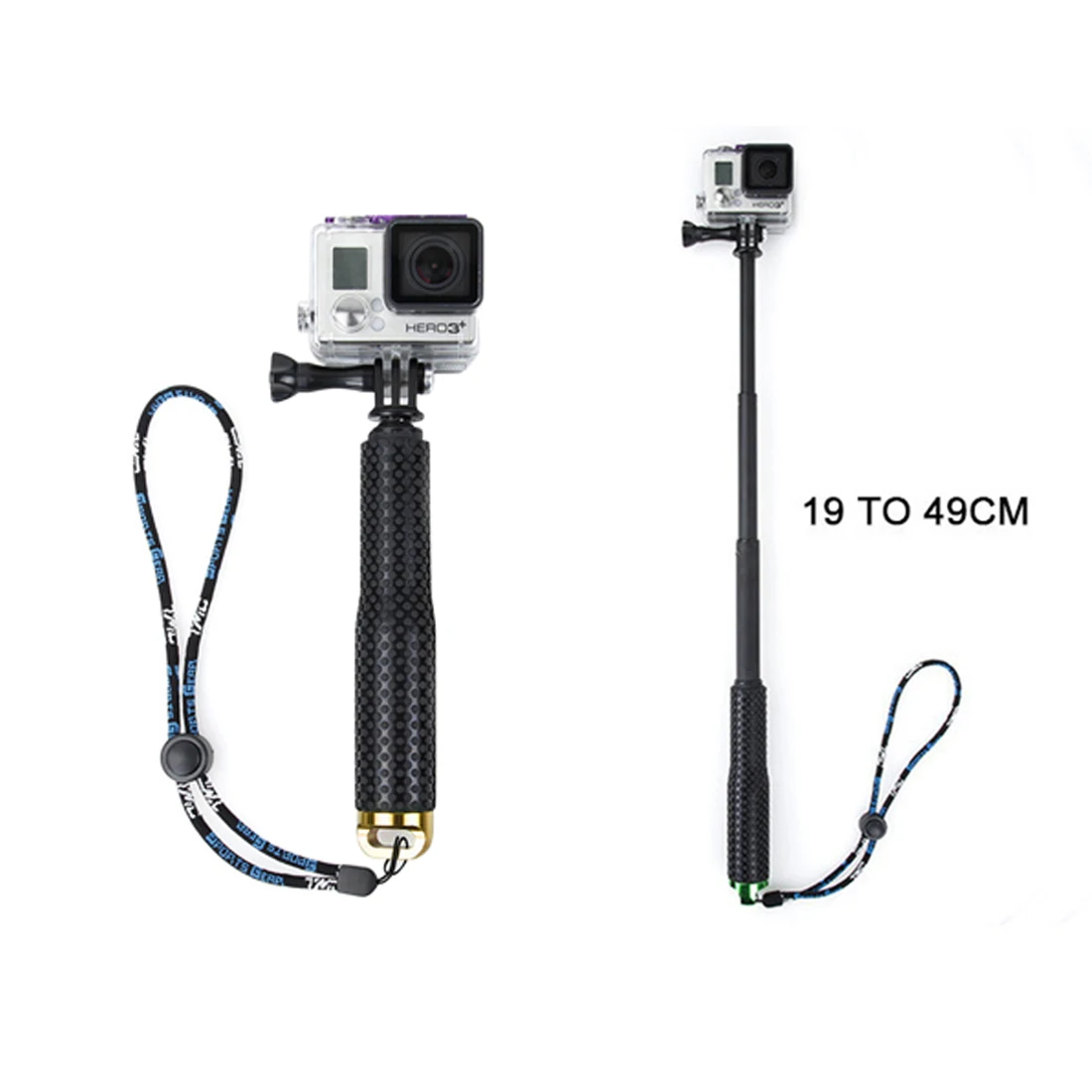 

Go Pro Selfie Stick Handheld Extendable Pole Monopod for GoPro HERO5 6 7 HERO4 Session HERO 5 4 3+ 3 2 1 SJ4000