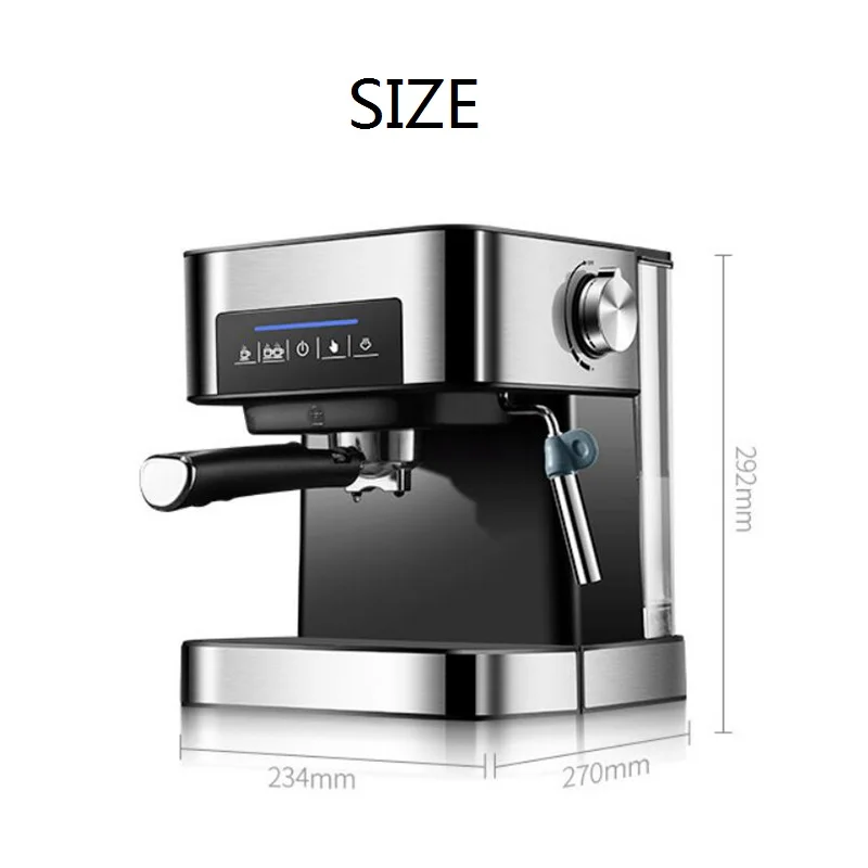 20Bar 220V Semi Automatic Espresso Coffee Maker Machine With Steam Function 