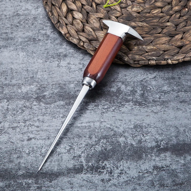 Long needle 23.5 Японское стамеска льда бармена, одиночная вилка, тройной Ледяной Конус, скейт, скейт - Цвет: Long needle 23.5