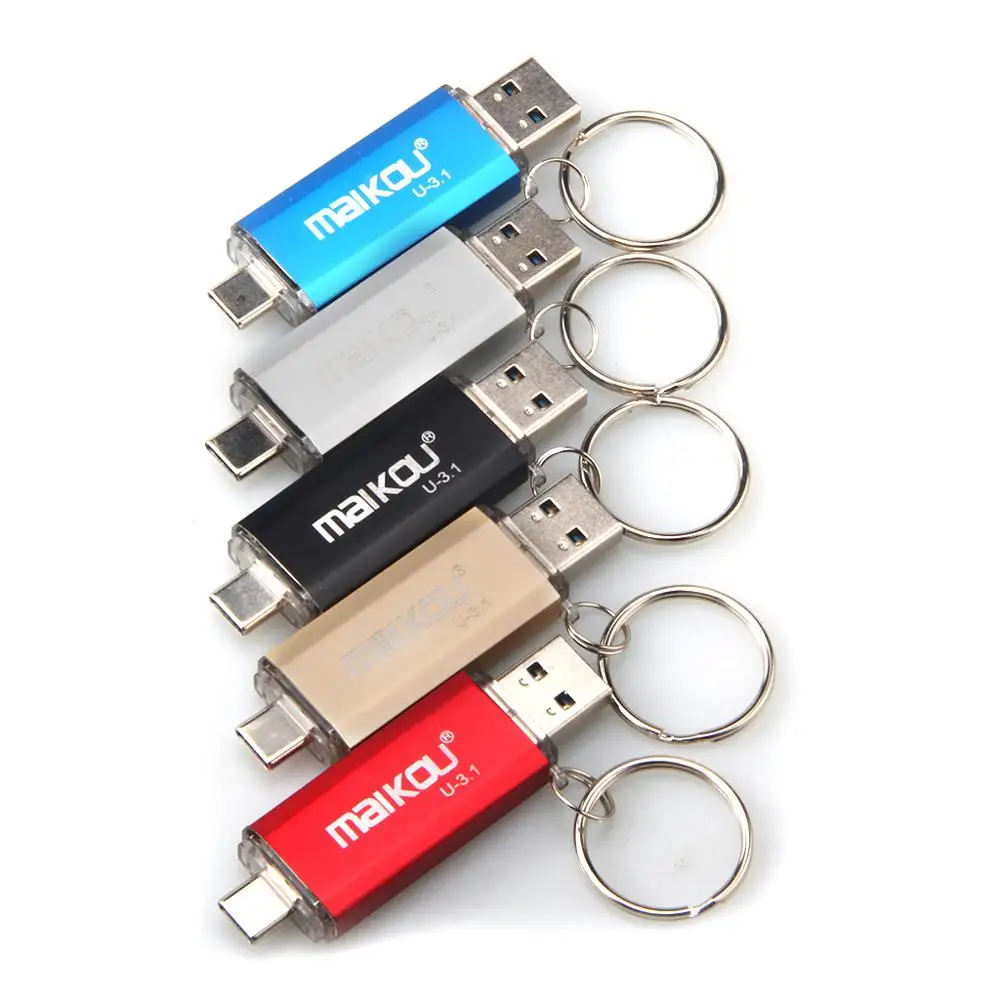 Maikou новейший 2в1 USB3.0 type-c usb флеш-накопитель USB3.0 OTG type-C 128GB