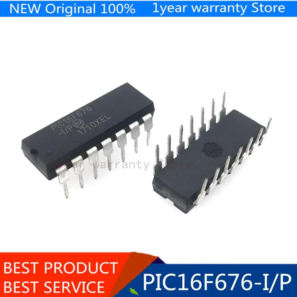 10 шт./лот PIC16F676-I/P PIC16F676 PIC16F676-IP DIP-14 новый оригинальный IC | Электроника