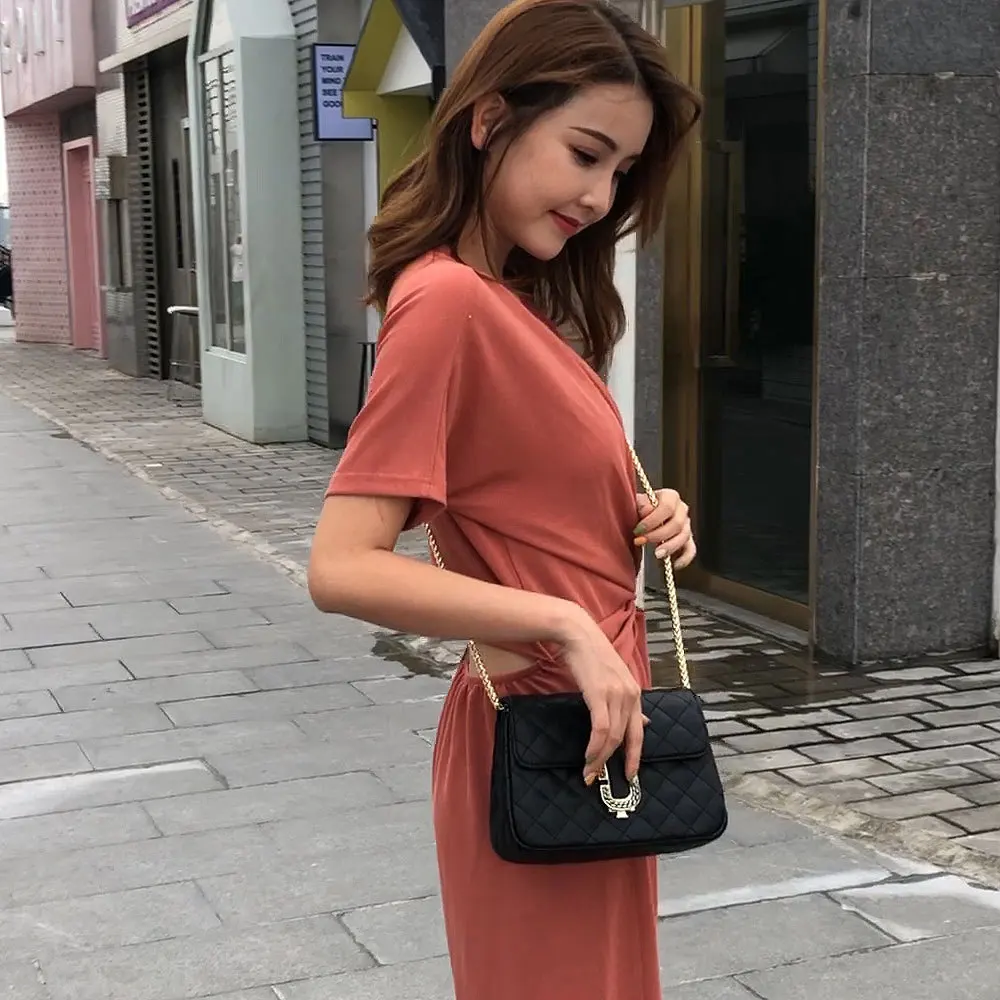 

Nappa Leather Rhombus Small Chain WOMEN'S Bag 2019 Autumn Graceful Single-shoulder Crossbody Bag New Style Versatile Handbag