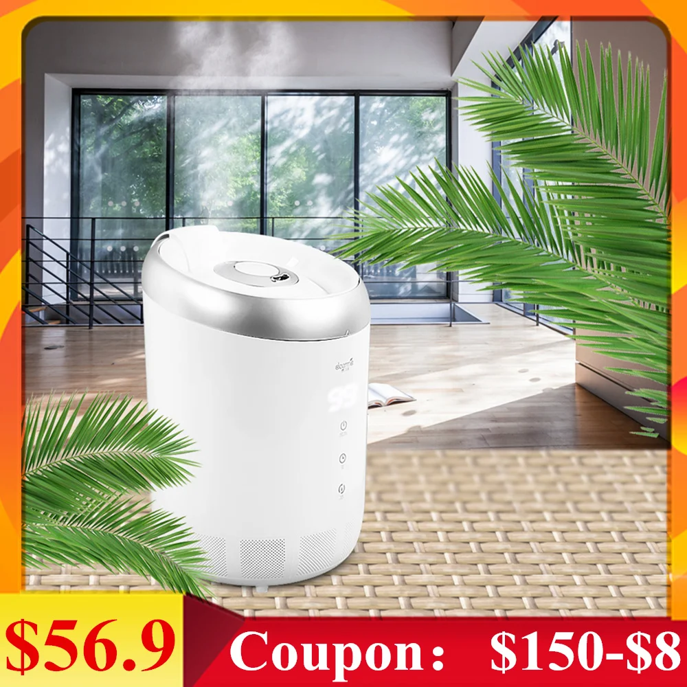 

Deerma DEM-ST600 4L Ultrasonic Air Humidifier Large Water Tank 12 Hours Timing Mist Maker for Office Home Pregnant Baby