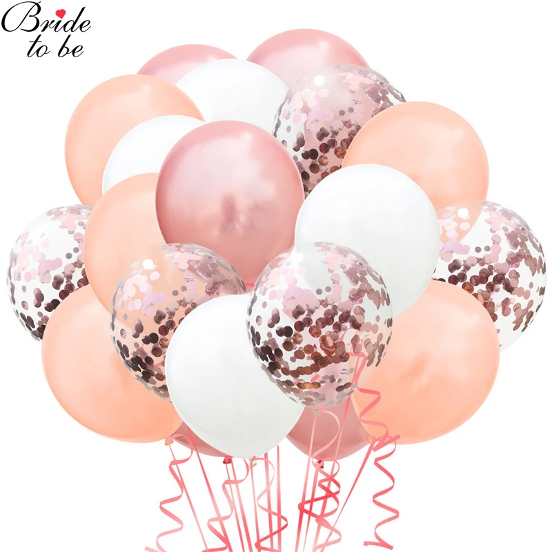 

60pcs/lot Bride To Be Mixed Gold Wedding Party Latex Confetti Balloons Set Hen Night Bachelorette Party Decorations Ballons