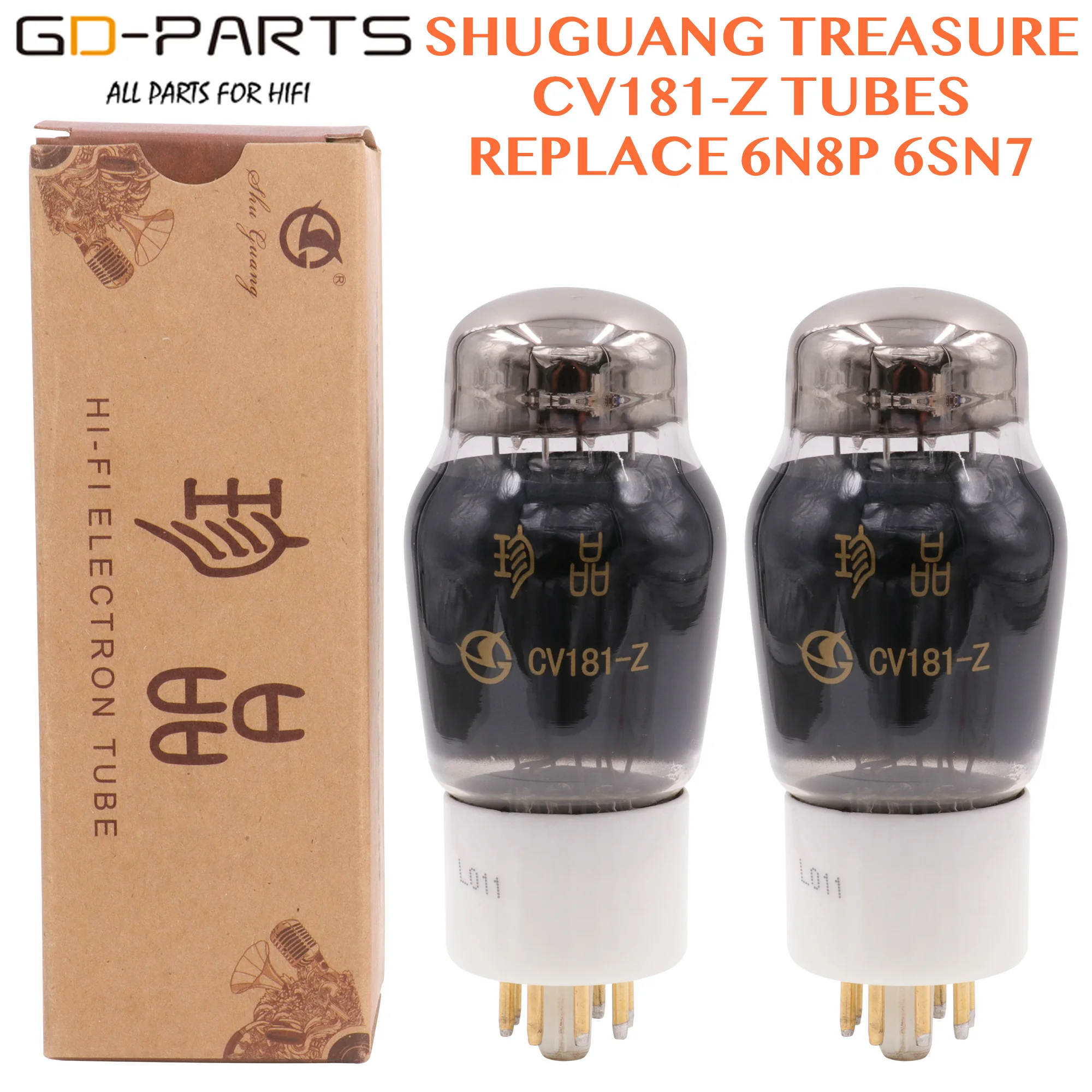 Вакуумная трубка Shuguang Treasure сменная 6SN7GT 6SN7 WE6SN7 6N8P винтажная Hi Fi аудиотрубка AMP