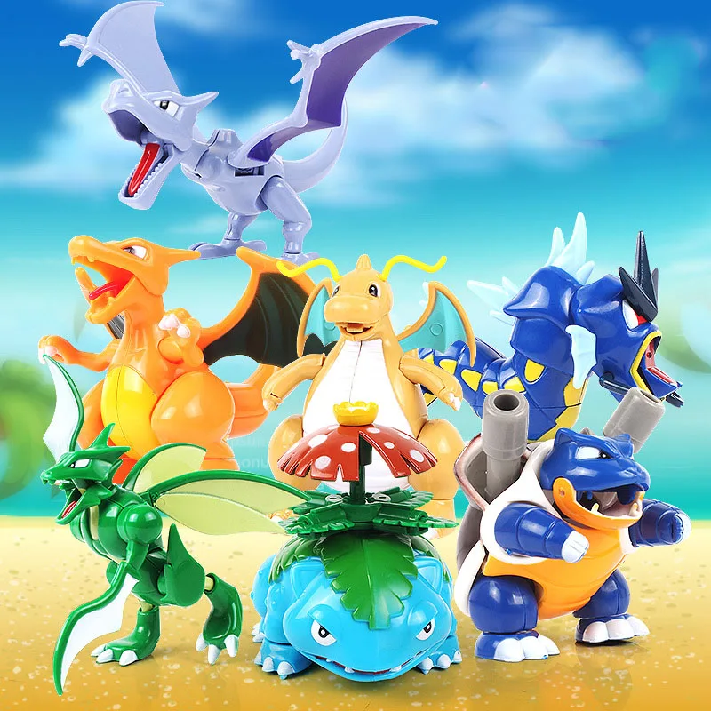 Детские фигурки Pikachu Minifigure сборные игрушки Monster Venusaur Scyther Charizard Dragonite Strike Mewtwo Blastoise |