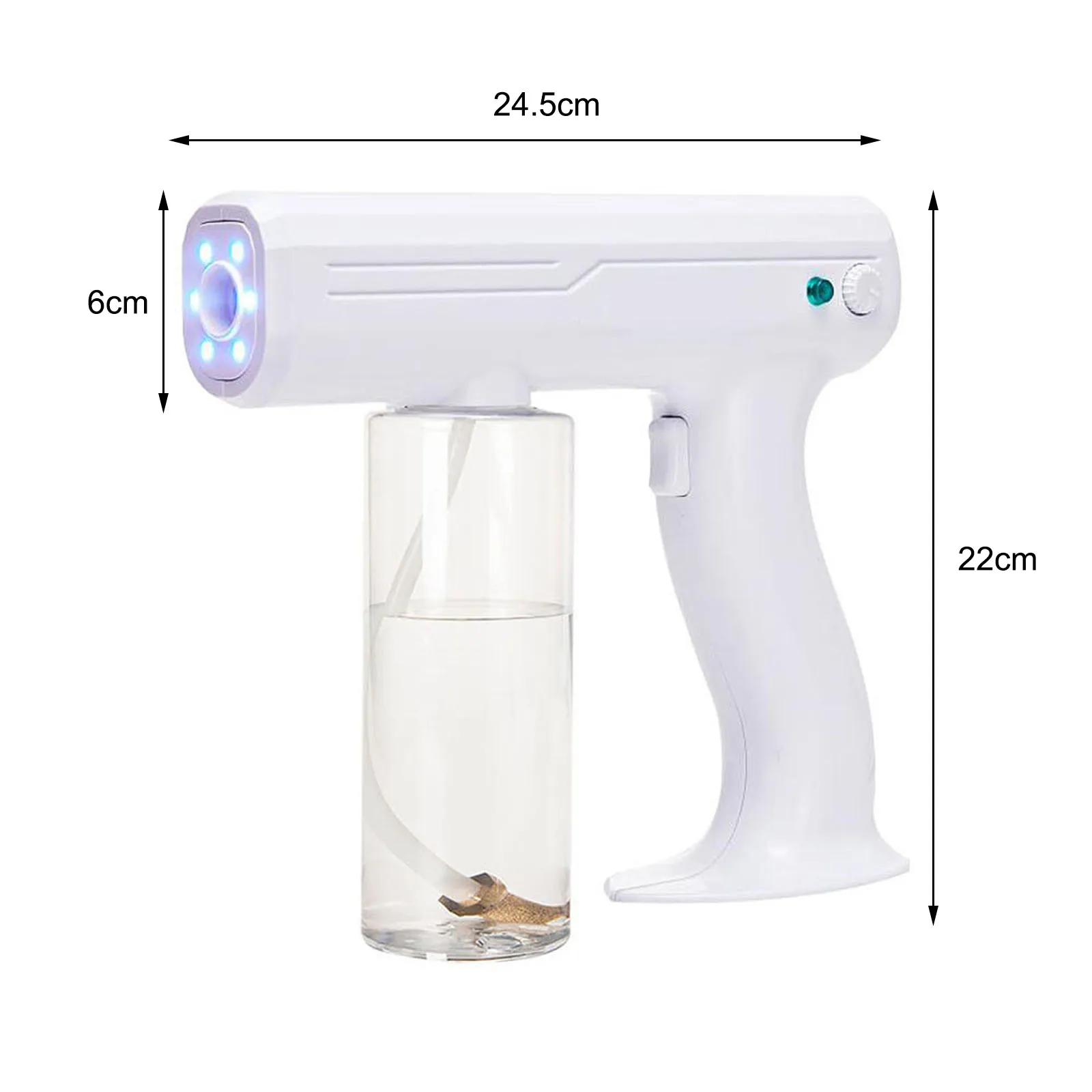 

400ml Handheld Atomization Disinfection Fog Machine Stage Smoke Machine Blue Light Nano Steam Gun USB Fog Spray Machine