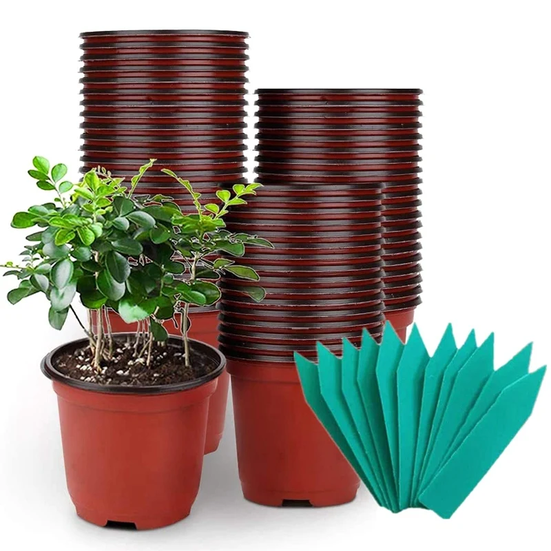 500pcs 4 Inch Plastic Plant Labels Nursery Garden Tags Cuttings Pot 【94
