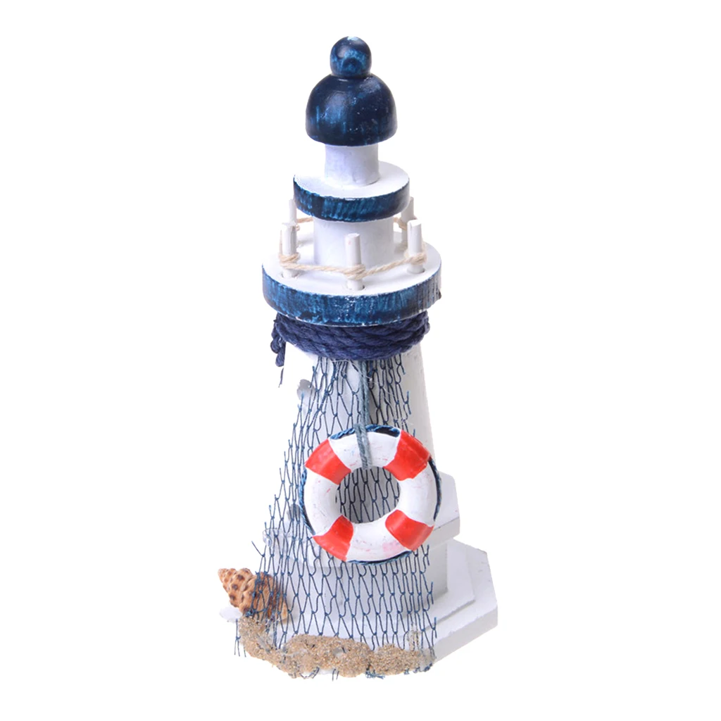 17cm Wood 1 1 шт. из кованого железа Морской Маяк фонарь подсвечники морская тема домашний кафе Настольный центральный - Цвет: 17cm Wood 1
