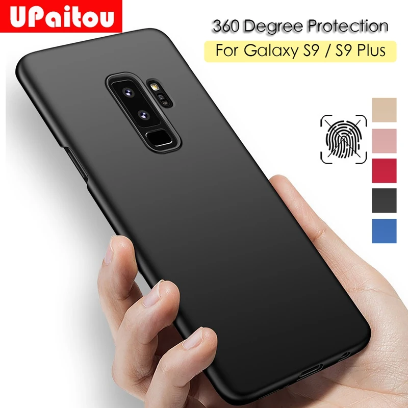 Жесткий матовый чехол UPaitou для Samsung Galaxy S9 Plus на 360 градусов с полным покрытием