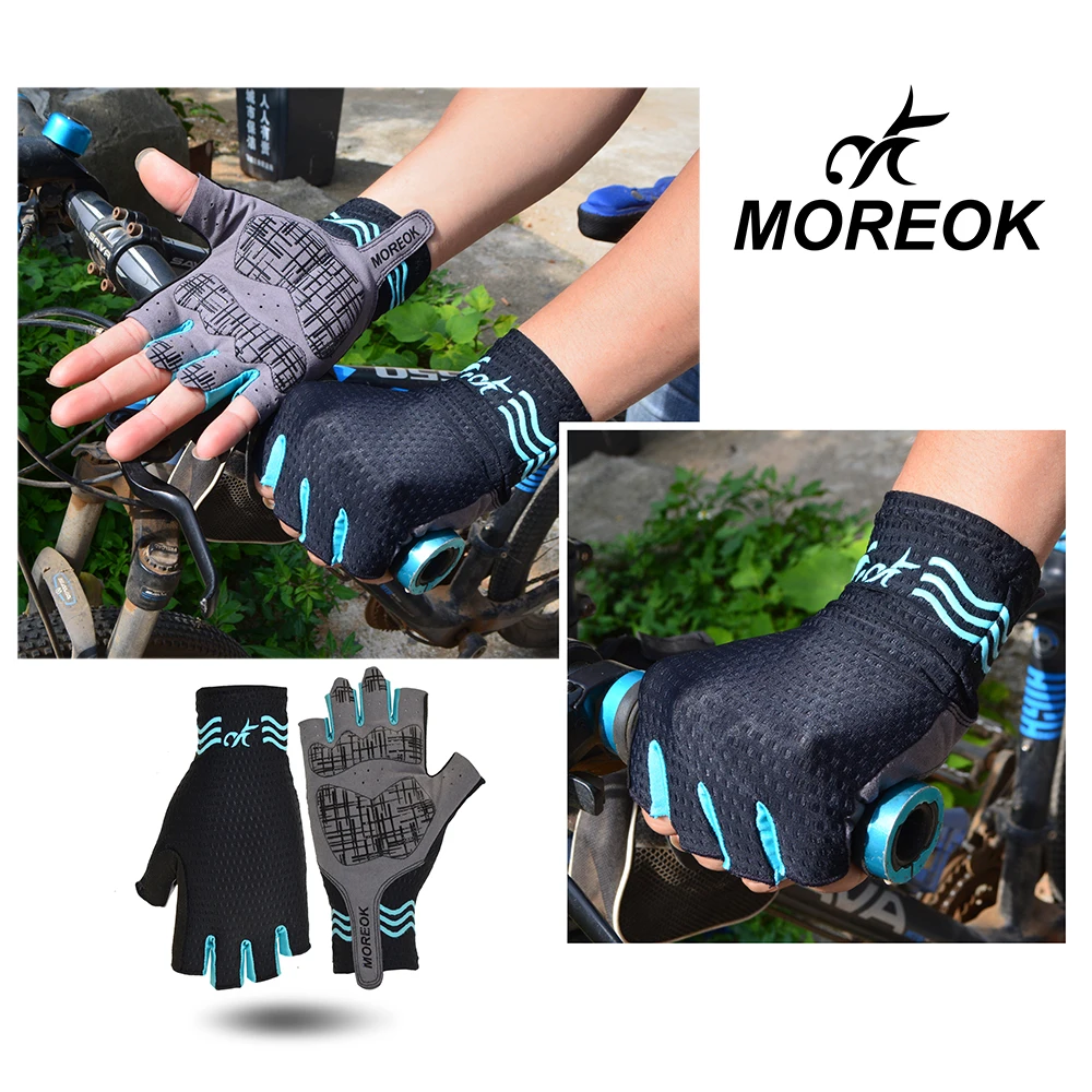 MOREOK дышащие противоударные перчатки для горного велосипеда, велосипедные перчатки с коротким пальцем для езды на велосипеде, для спорта на открытом воздухе, для гонок, велосипедные перчатки для мужчин