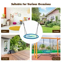 40'' Spider Web Tree Swing Kids Outdoor Play Set w/ Adjustable Ropes Gift 2