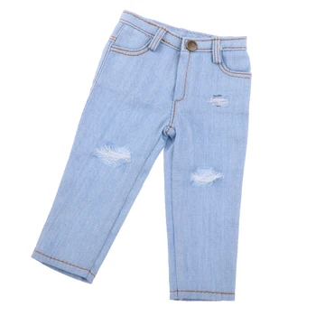 

Casual Doll Ripped Jeans Pants Trousers For 1/6 BJD Doll Outfit Accs Blue