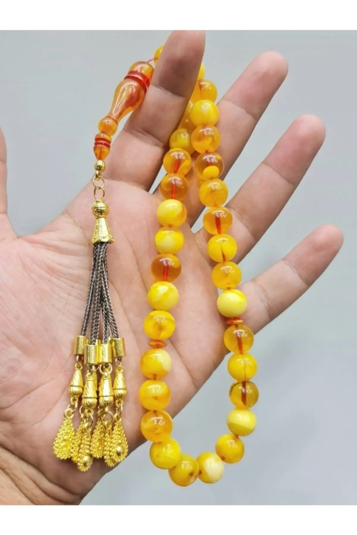 Islamic Tasbih Muslim Rosary Beads 33 Prayer For Men Bracelet Accessory amber oltu stone Handmade Turkey | Украшения и аксессуары
