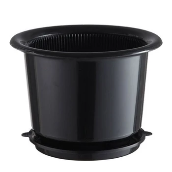 

Eco-Friendly Lastics Resin Breathable Dual-Layer Flowerpot Garden Yard Decoration Modern Simple Style Flowerpot Included Tray
