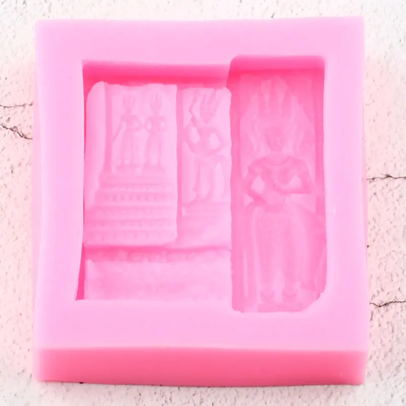 3D ремесло египетская каменная статуя Силиконовые формы ручной работы помадка торт украшения инструменты Мыло Полимерная глина конфеты шоколадная мастика формы