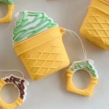 

Silicon Wireless Earphone Case Protector Cover For AirPods Brand New High Quality Icecream Shape Earphone Case