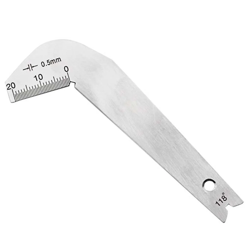 

118 Degree Measuring Tool Drill Bits Meter High Accuracy Gauge Inspection Sharpening Corner Stainless Steel Angle Front Edge