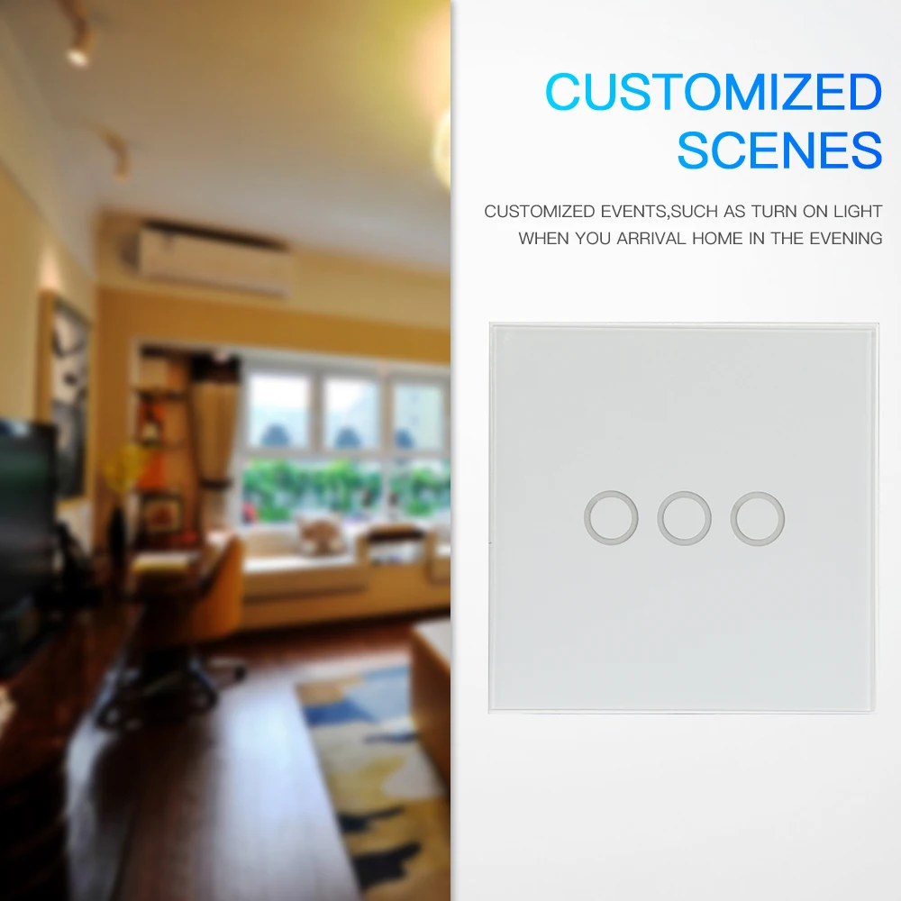 Переключатель настсветильник сенсорный NEO Coolcam 1/2/3CH с поддержкой Wi