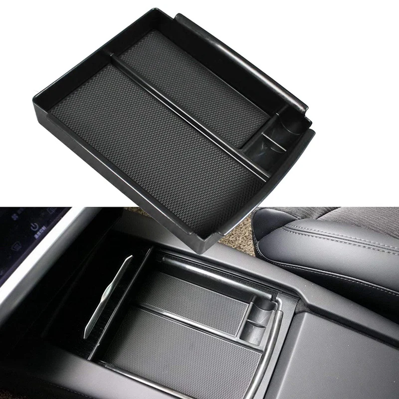 Wireless Phone Charger Center Console Organizer Fast Charging Armrest Box Storage Tray Pad Accessories For Tesla Model X And S 2