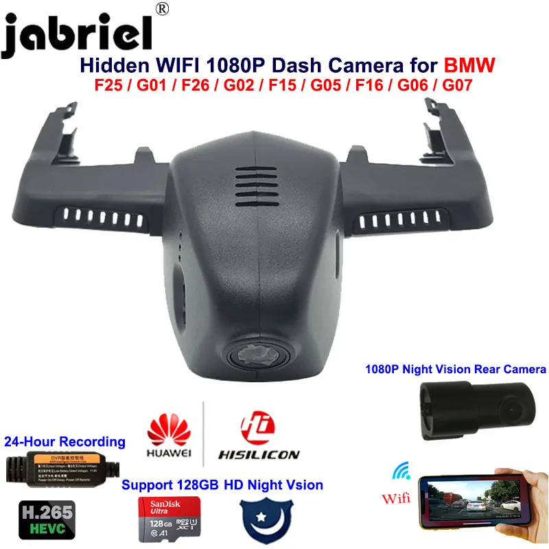 Jabriel 1080P 2K Wi-Fi Видеорегистраторы для автомобилей видеорегистратор для BMW X3 F25 G01 X4 F26 G02 X5 F15 G05 X6 F16 G06 X7 G07 F997 F98 F95 F86 ночного видения Jabriel 1080P 2K Wi-Fi Видеорегистраторы для автомобилей видеорегистратор для BMW X3 F25 G01 X4 F26 G02 X5 F15 G05 X6 F16 G06 X7 G07 F997 F98 F95 F86 ночного видения