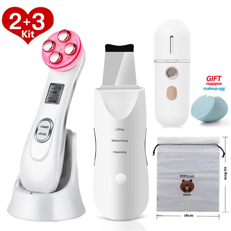 ультразвуковой скрабер чистка лица Скруббер кожи очищающий пилинг машина