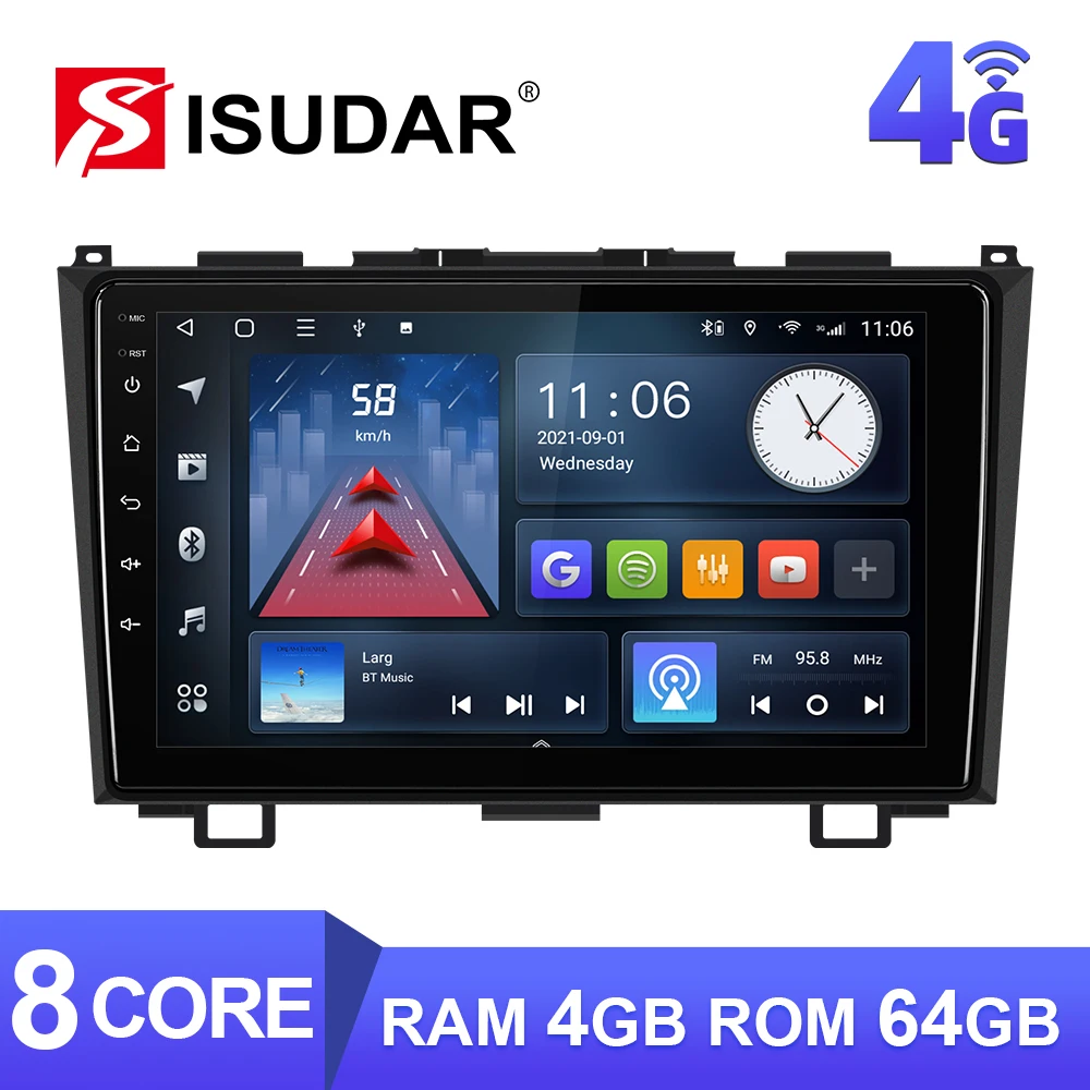 8-núcleo CarPlay Android 10 autoradio GPS Navi para Honda CR-V DAB DSP WiFi 4g DVD 