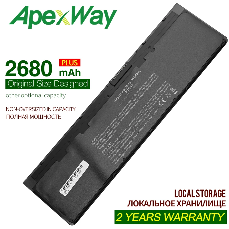 ApexWay 7 4 V 2680mAh VFV59 W57CV GVD76 Аккумулятор для ноутбука DELL Latitude E7240 E7250 0W57CV WD52H KWFFN |