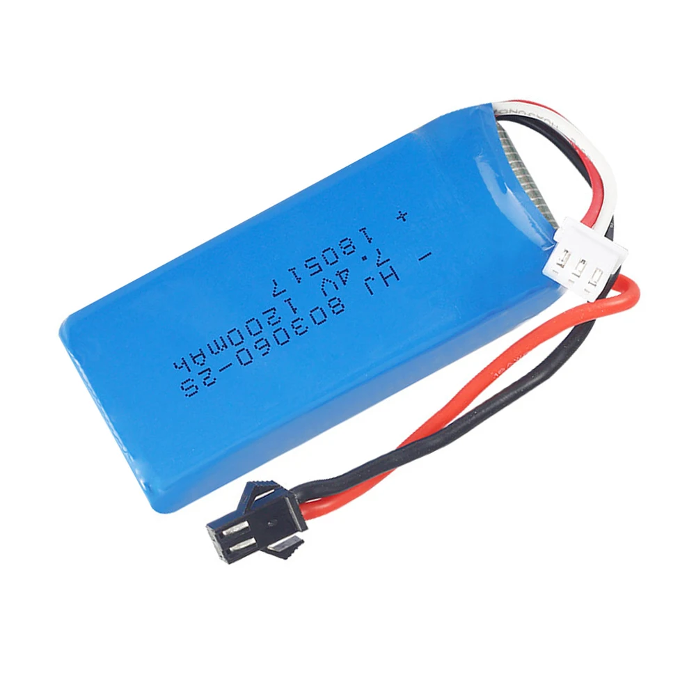 7 4 V 1200mAh 803060 30C SM вилка Lipo батарея для H26 H26C H26W H26D H26HW RC Quadcopter Drone 012 деталей