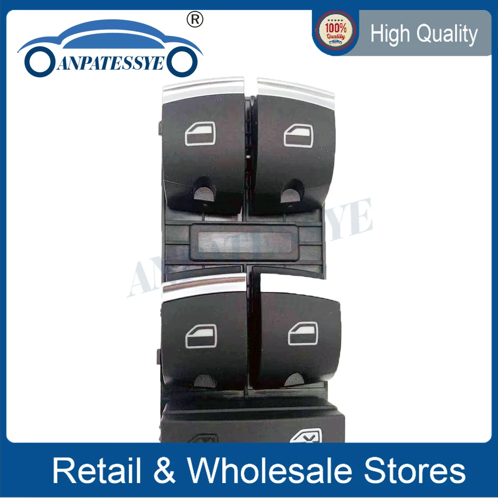 Nuovo Chrome Maestro Finestra Interruttore Di Pulsante Di Controllo Per Audi A3 8P A6 S6 A4 Rs6 C6 Q7 4F0959851H 4F0 959 851 H 4F0 959 851 H