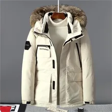 Зимняя новая мужская куртка, качественное теплое плотное пальто, Зимняя Красная черная парка, Мужская теплая верхняя одежда, модная белая куртка на утином пуху