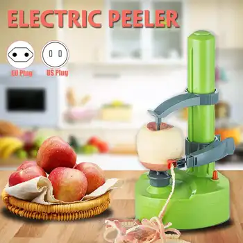 

110V/220V Vegetable Peeler Fruit Potato Peeling Machine Stainless Steel Multifunction Auto Electric Rotating Cutter Paring Tool