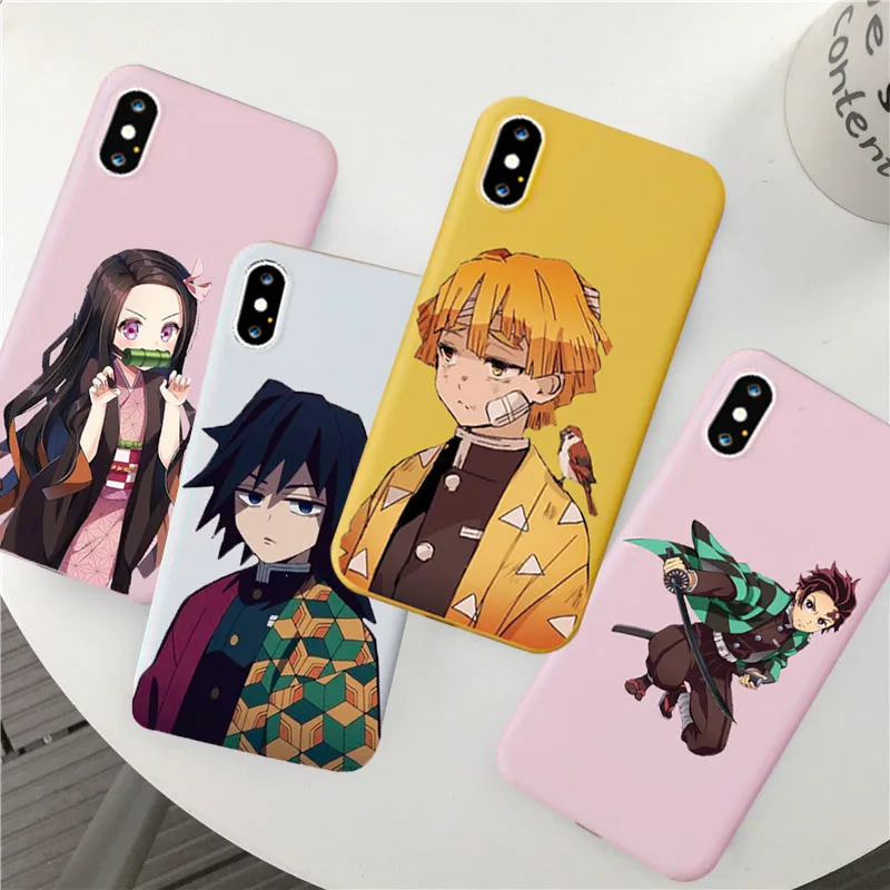 Чехол Kamado Nezuko Kimetsu для Iphone 12 11 Pro Max мягкий чехол телефона 7 8 Plus X XR XS SE2020 Demon Slayer |