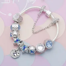 Стиль DIY звезда большая выпуклая серия Женщин змеиная кость браслет