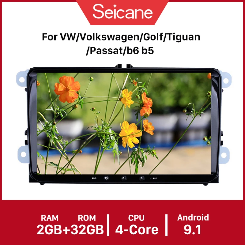 Seicane 2din 9 &quotAndroid 8 1 для VW/Volkswagen/Golf/Tiguan/Passat/b6 b5 RAM 2 Гб ROM 32 ГБ Автомобильный головный