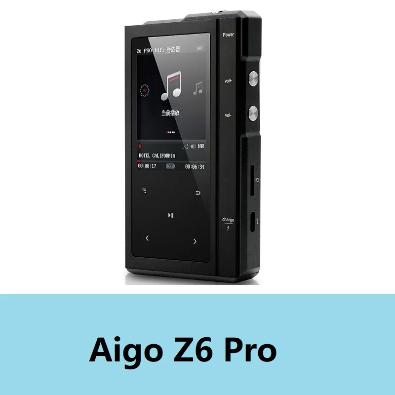 Новое обновление Moonlight Aigo Z6 PRO Жесткий DSD256 MP3 плеер ES90018Q2C DAC Hifi музыкальный плеер двухъядерный процессор с кожаным чехол - Цвет: Z6 Pro