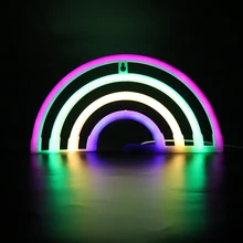 Creative LED Neon Sign Night Light Rainbow Love Wedding Party Decoration Neon Lamp Christmas Decor for Home Ornaments Xmas Gifts