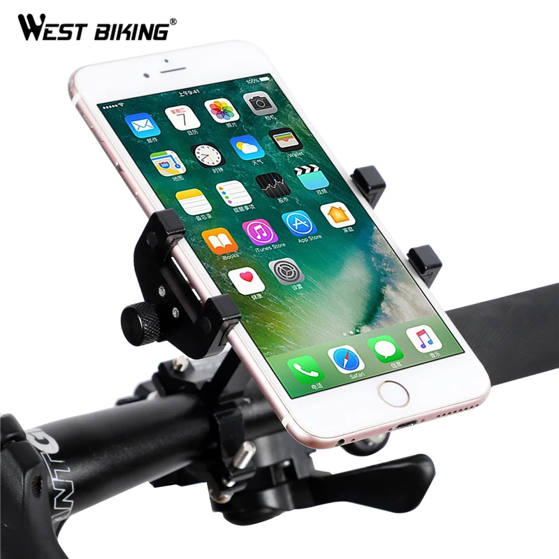 WEST BIKING Регулируемый нескользящий держатель для телефона MTB велосипед мотоцикл Handbar кронштейн для телефона 4-7 дюймов велосипедный держатель для телефона