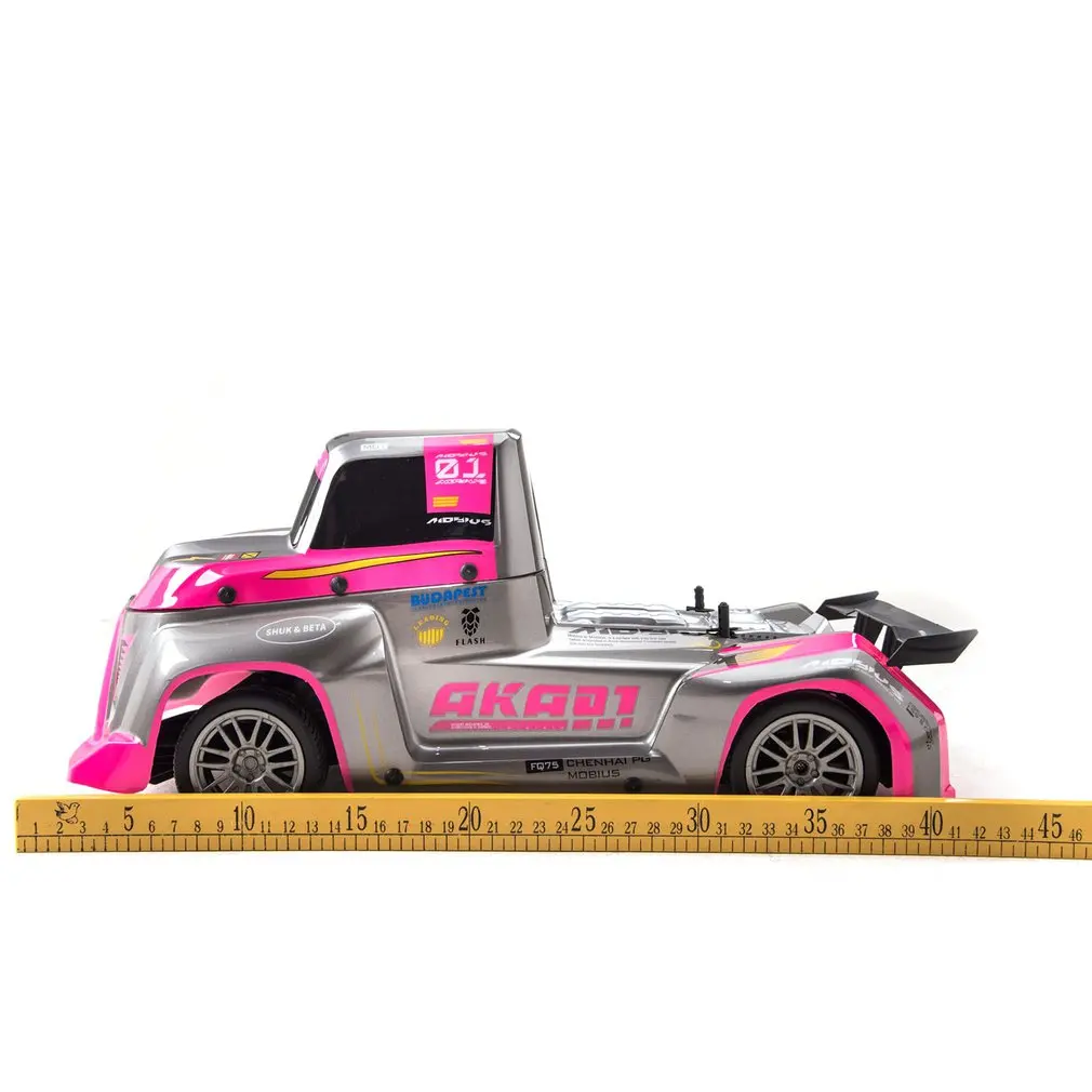 J801 1:10 Высокоскоростной RC автомобиль грузовик с освещением 2,4G пульт дистанционного управления внедорожный гусеничный автомобиль модель RTR игрушка для детей подарок-розовый